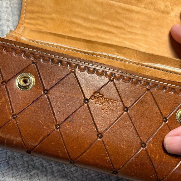 COUNTRY BUG WALLET BROWN LEATHER - Picture 2 of 16